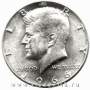 Монета  50 центов США «Кеннеди» 1965-1969гг. Серебро 400 пр.