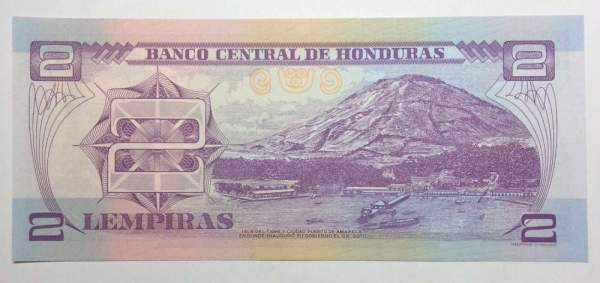 Банкнота 2 лемпиры 2006-2010 гг. Гондурас Банкнота 2 лемпиры 2006-2010 гг. Гондурас