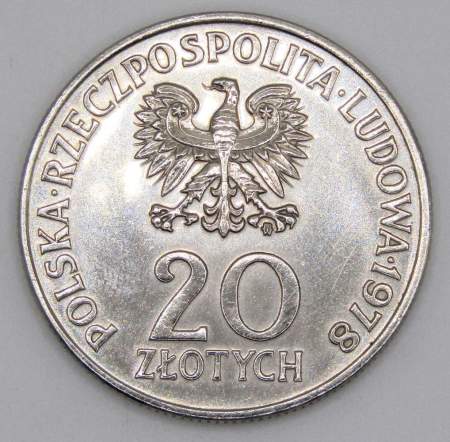 Монета 20 злотых Польша, Первый польский космонавт, 1978, арт 2