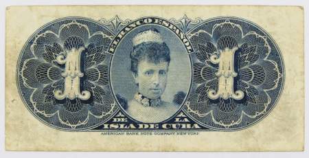 Банкнота 1 песо 1896 года Куба