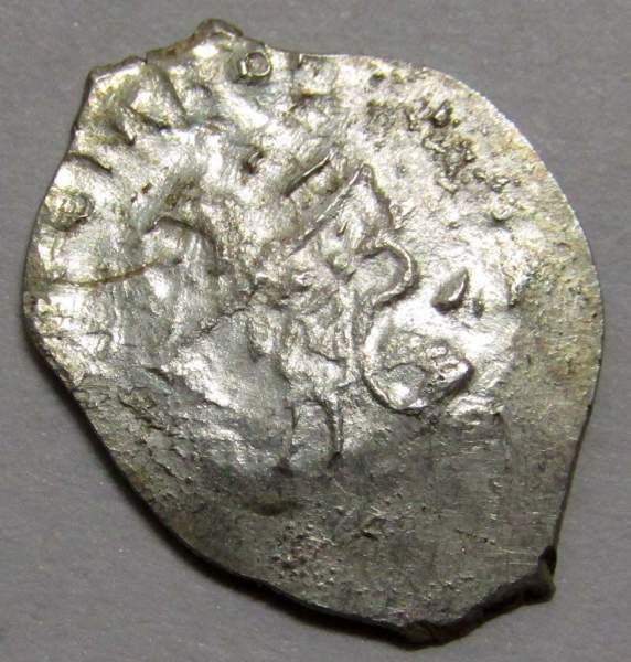 Денга Василий II Васильевич «Тёмный», серебро, Всадник с саблей/Всадник с копьем, арт 3 Денга Василий II Васильевич «Тёмный», серебро, Всадник с саблей/Всадник с копьем, арт 3