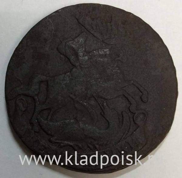 Монета 2 копейки 1758 года, Российская Империя, Елизавета I (арт 5)