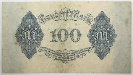 Банкнота 100 марок 1922 года - Веймарская Республика