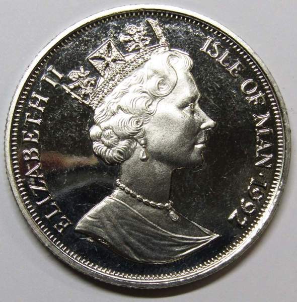 Монета 1 крона Остров Мэн, 1992, Сиамская кошка