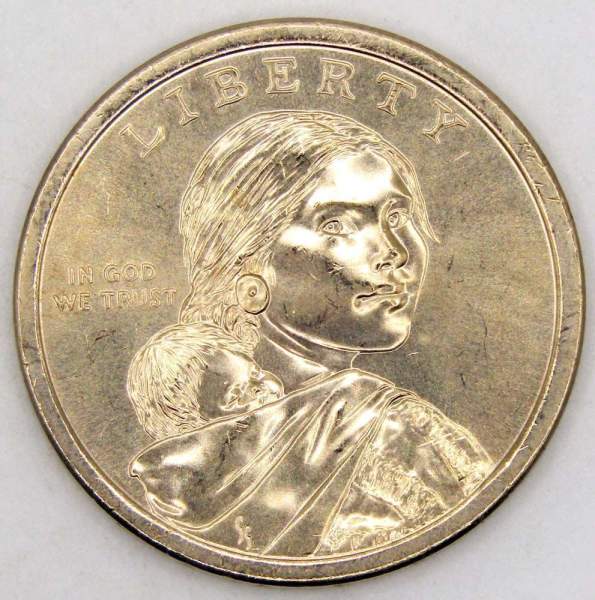 Монета 1 доллар Сакагавея, Мэри Кавена Пукуи, 2025 P Монета 1 доллар Сакагавея, Мэри Кавена Пукуи, 2025 P