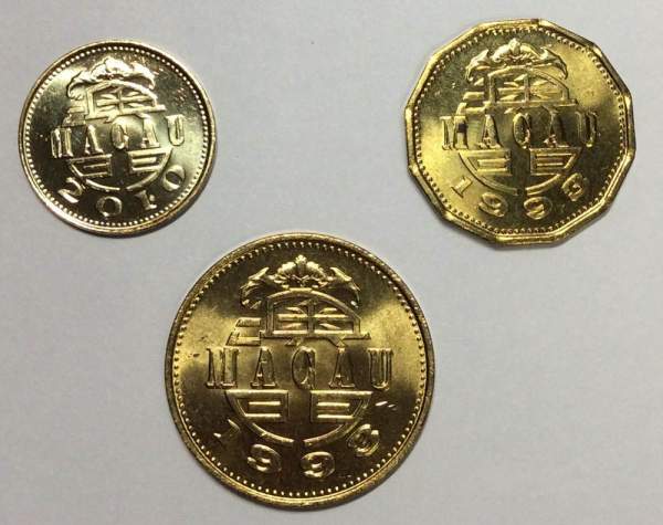 Набор регулярных монет Макао 1993-2010