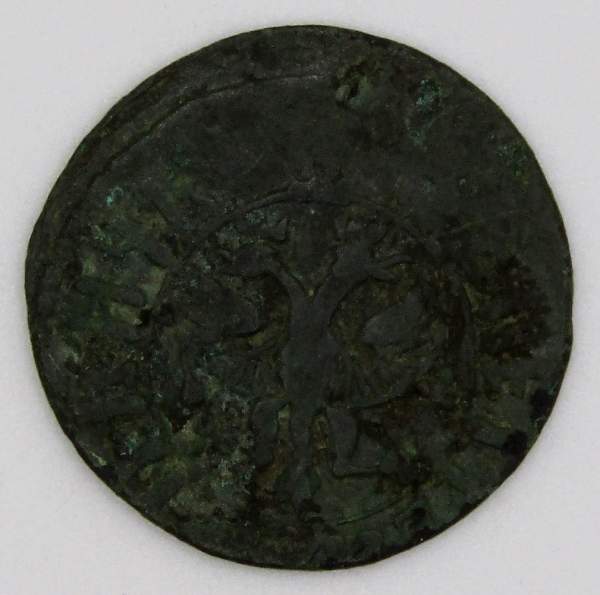 Монета полушка Российской Империи 1707 (Петр I), арт 2 Монета полушка Российской Империи 1707 (Петр I), арт 2