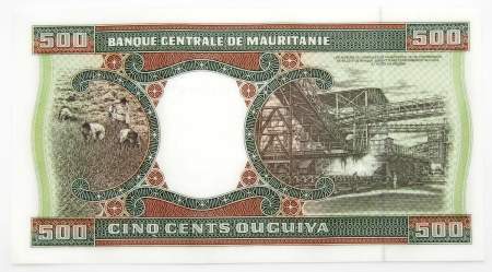 Банкнота 500 угий 2002 года Мавритания, арт 2