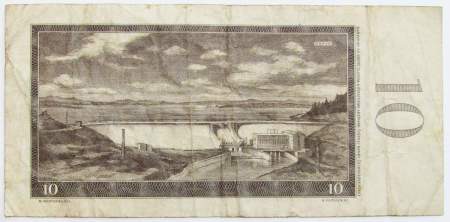 Банкнота 10 крон 1960 года Чехословакия