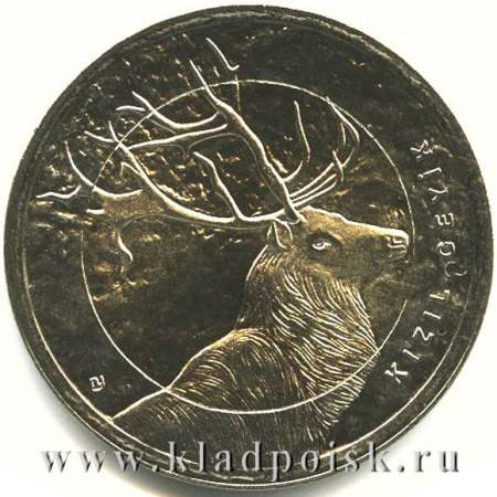 Монета 1 лира Турция – Благородный олень, 2012