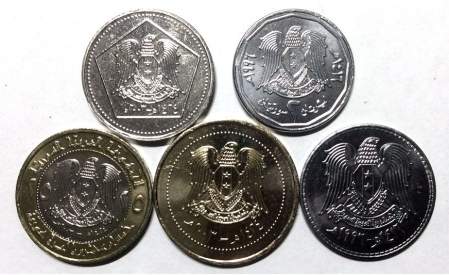 Набор монет Сирия серии Достопримечательности, 1996-2003, 5 монет