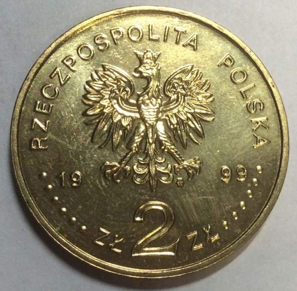 Монета 2 злотых Польша, серии «Короли и правители Польши» Владислав IV Ваза, 1999