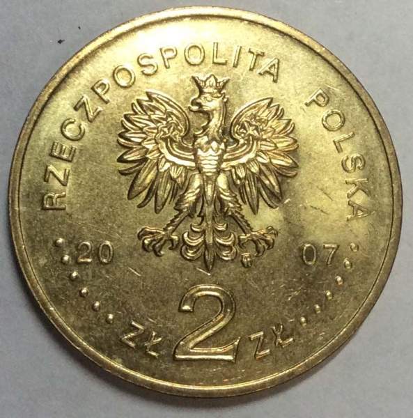 Монета 2 злотых Польша Генрик Арцтовский и Антони Болеслав Добровольский из серии Польские путешественники и исследователи, 2007