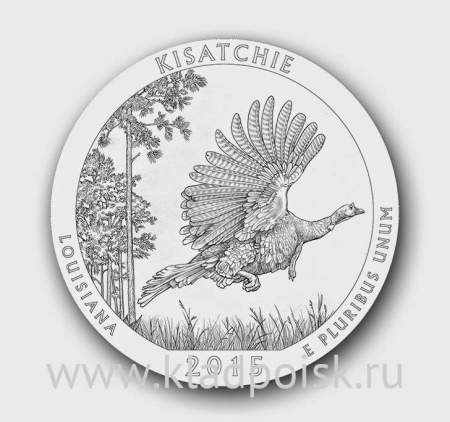 Монета 25 центов Национальный лес Кисатчи, монетный двор P