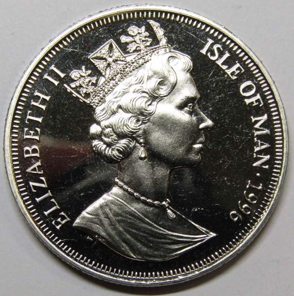 Монета 1 крона Остров Мэн, 1996, Бурманская кошка