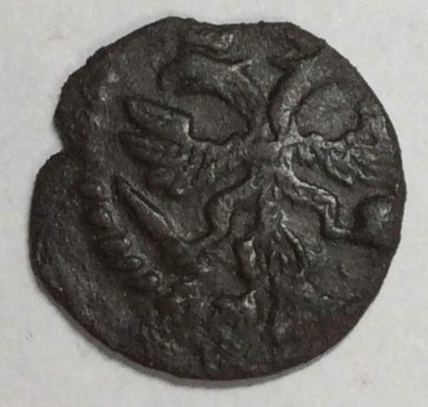 Монета 1 полушка Российской Империи 1720 года Петр I (арт 3)