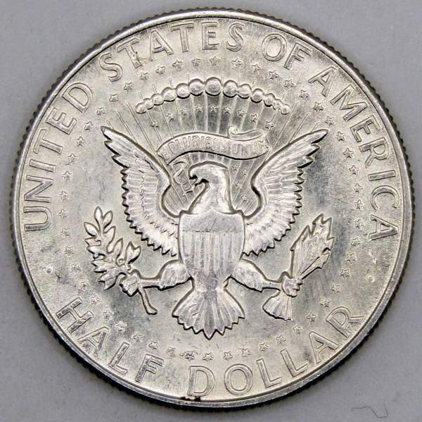 Монета 50 центов США «Кеннеди» 1967 года серебро 400 пробы, арт 4