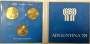 Набор монет Аргентина Чемпионат мира по футболу 1978 года в буклете, 3 монеты