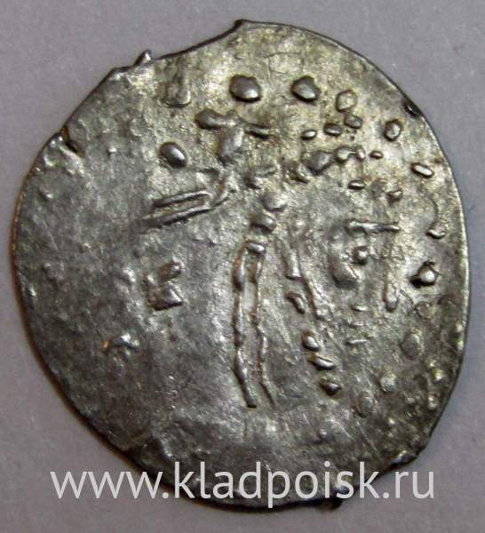 Денга Василий II Васильевич «Тёмный», серебро, Голова с бородой/человек с мечом Денга Василий II Васильевич «Тёмный», серебро, Голова с бородой/человек с мечом