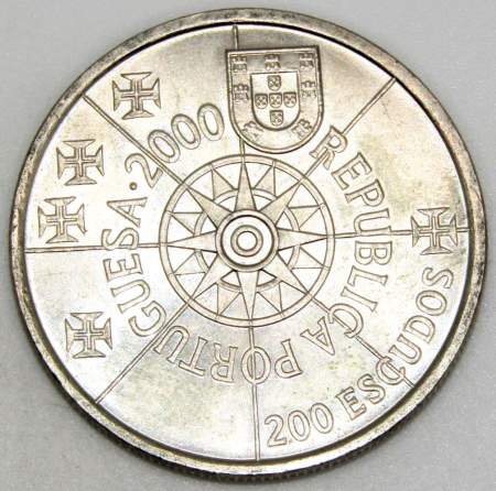 Монета 200 эскудо 2000 года, Португалия, Флорида
