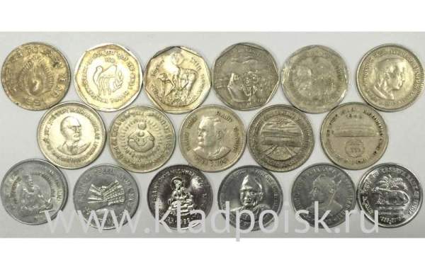 Набор монет Индия 1 рупия, 1985-2010, 17 монет