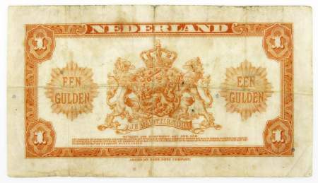 Банкнота 1 гульден 1943 года Нидерланды