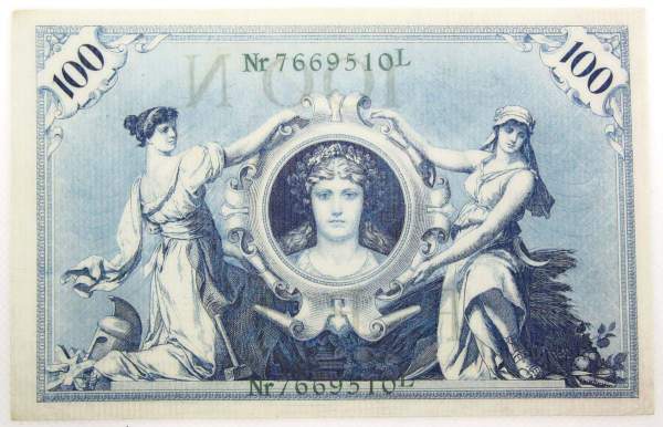Банкнота 100 марок 1908 года Германия Банкнота 100 марок 1908 года Германия