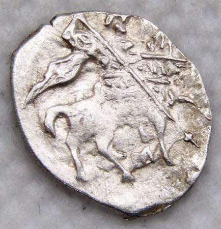 Копейка серебро Михаил Фёдорович (чешуя), 1613-1645 гг. Москва Арт. 10