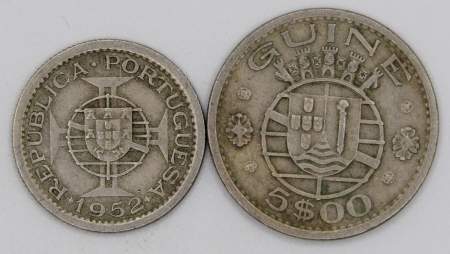 Набор регулярных монет Гвинея-Бисау 1939-1973 гг., 2 монеты