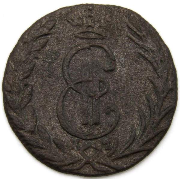 Монета 1 денга 1775 года КМ, Российская Империя, Екатерина II, сибирская монета Монета 1 денга 1775 года КМ, Российская Империя, Екатерина II, сибирская монета