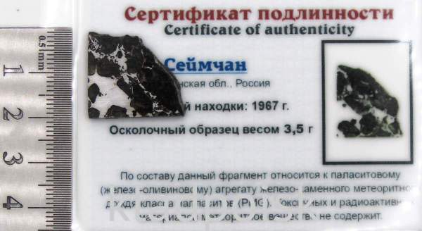 Спил метеорита Сеймчан арт 23 Спил метеорита Сеймчан арт 23