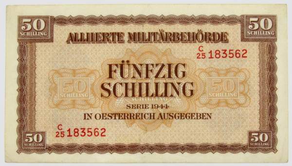 50 шиллингов 1944 года Австрия - Власть союзных войск
