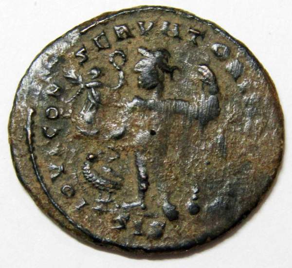 Монета Фоллис Римская Империя, Император Константин I Великий 307-337 гг. Монета Фоллис Римская Империя, Император Константин I Великий 307-337 гг.