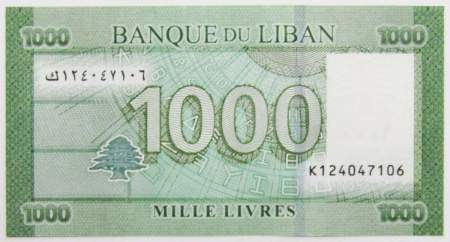 Банкнота 1000 ливров 2016 года Ливан