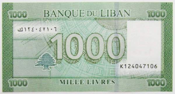Банкнота 1000 ливров 2016 года Ливан
