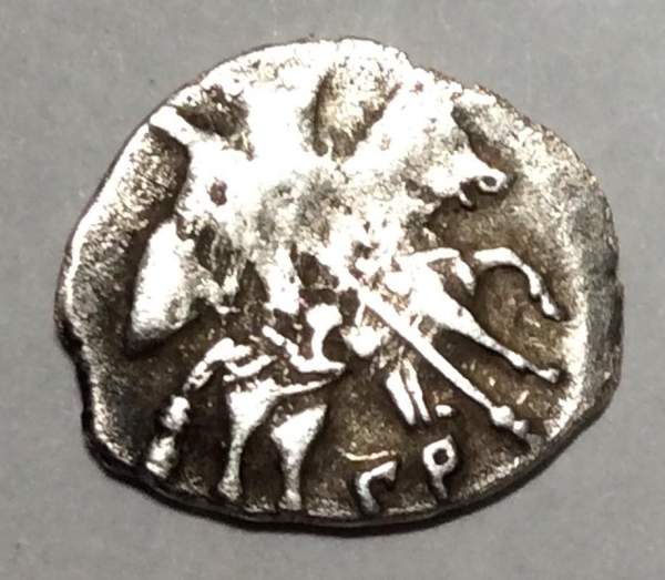 Копейка (чешуя) серебро Иван IV Васильевич Грозный 1533-1584 гг. (арт 7)