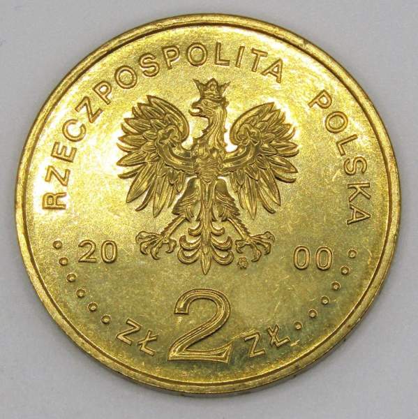 Монета 2 злотых Польша 2000 год - 30-летие декабря 1970