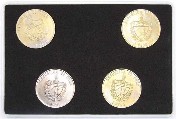 Набор памятных монет 1 песо 2002 года, Куба