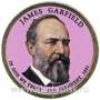 Монета с цветным изображением 1 доллар США (2011) 20-ый Президент Джеймс Гарфилд