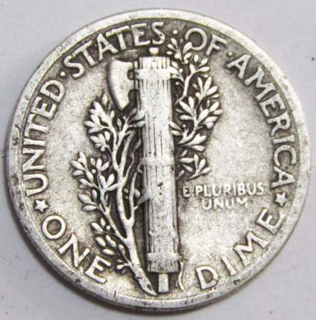 Монета 1 дайм (10 центов) США 1943 Серебро 900 пробы