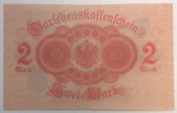 Банкнота 2 марки 1914 года Германия, арт 3