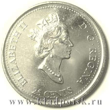 Монета  25 центов Канада, Миллениум 2000 – Семья