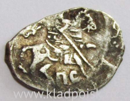 Копейка серебро Дмитрий Иванович (Лжедмитрий), чешуйка, 1605 г., Псков, арт 2