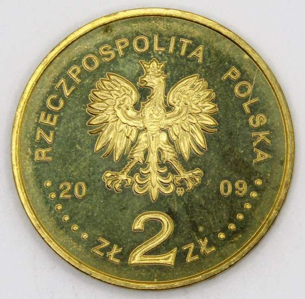 Монета 2 злотых Польша Чеслав Немен из серии История польской музыки, 2009 Монета 2 злотых Польша Чеслав Немен из серии История польской музыки, 2009