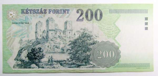 Банкнота 200 форинтов 2005 года Венгрия