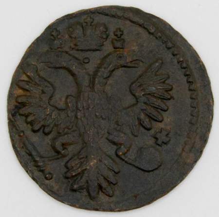 Монета 1 денга 1735 года, Российская Империя, Анна Иоановна