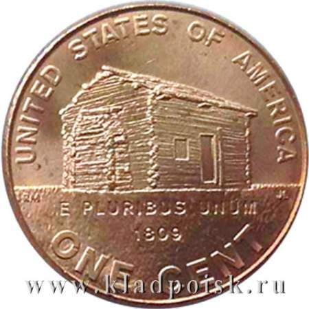 Монета 1 цент Линкольн Детство в Кентукки