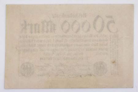 Банкнота 50000 марок 1923 года - Веймарская Республика, арт 2