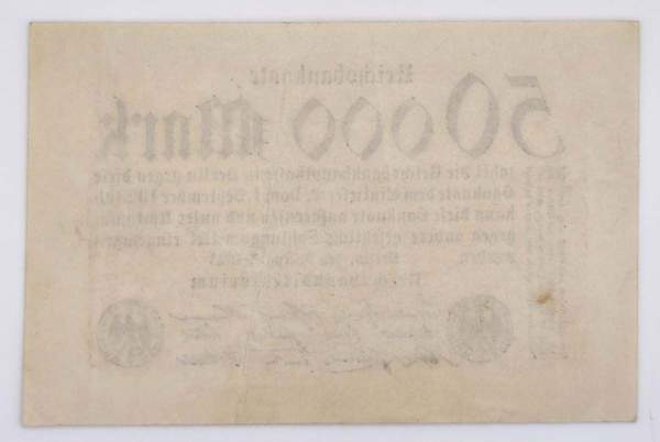 Банкнота 50000 марок 1923 года - Веймарская Республика, арт 2