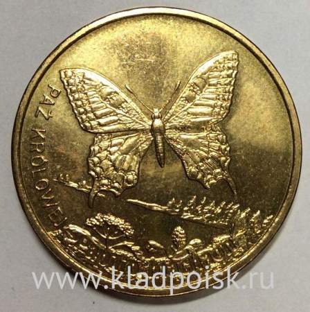 Монета 2 злотых Польша Махаон 2001